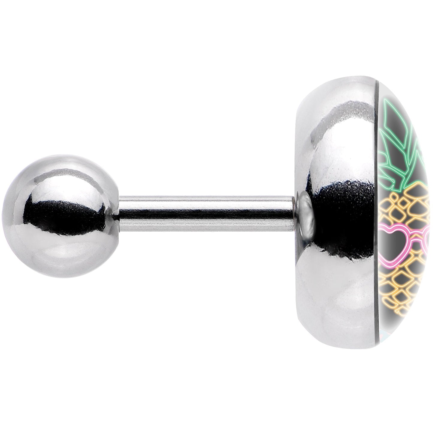 16G 1/4 Neon Heart Tropical Pineapple Tragus Cartilage Earring