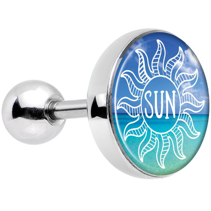 16G 1/4 Cool Ocean Sun Tragus Cartilage Earring