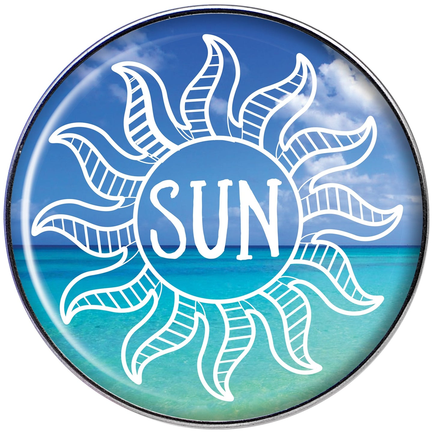 16G 1/4 Cool Ocean Sun Tragus Cartilage Earring