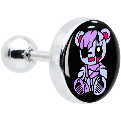 16G 1/4 Attitude Teddy Bear Tragus Cartilage Earring by Onyx O