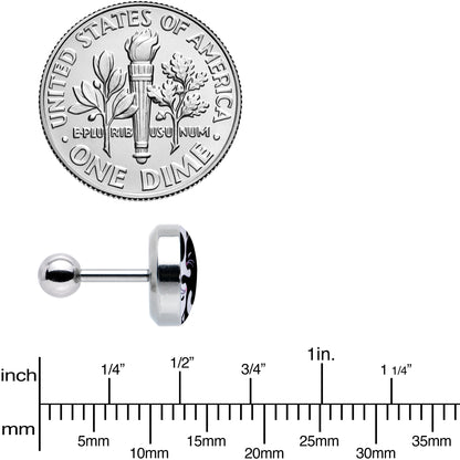 16G 1/4 Cute Kitty Cat Yin Yang Cartilage Tragus Earring by Onyx O