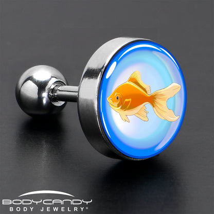 16G 1/4 Gold Fish Cartilage Tragus Earring by Onyx O