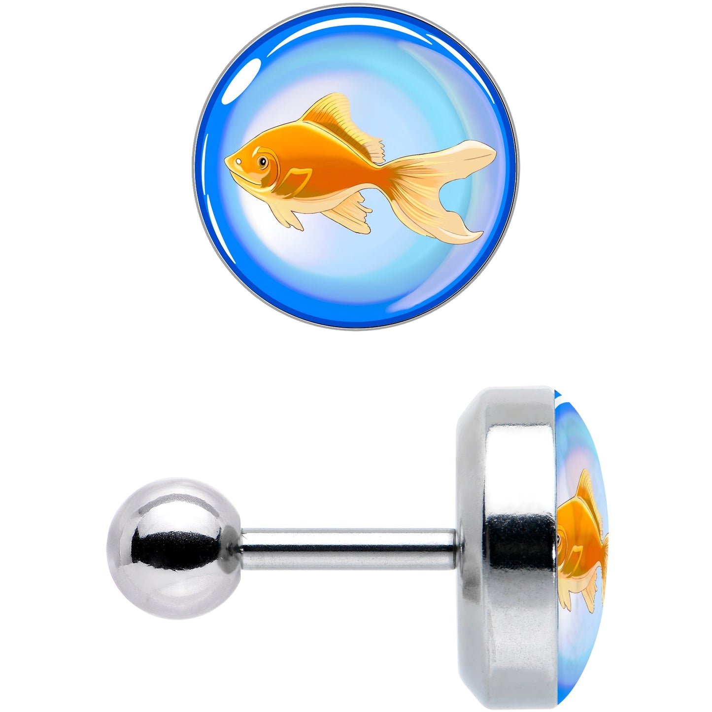 16G 1/4 Gold Fish Cartilage Tragus Earring by Onyx O