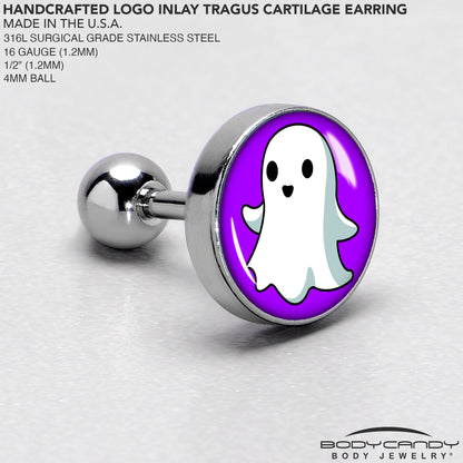 16G 1/4 Ghost Cartilage Tragus Earring by Onyx O
