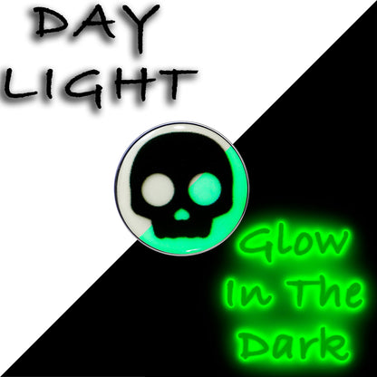 16G 1/4 Glow in the Dark Simple Skull Tragus Cartilage Earring by Onyx O
