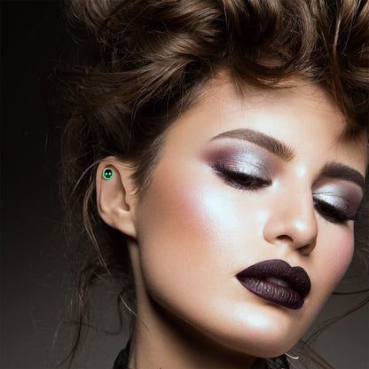 16G 1/4 Glow in the Dark Simple Skull Tragus Cartilage Earring by Onyx O