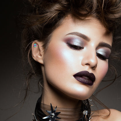 16G 1/4 Retro Pixel Skull Cartilage Tragus Earring by Onyx O