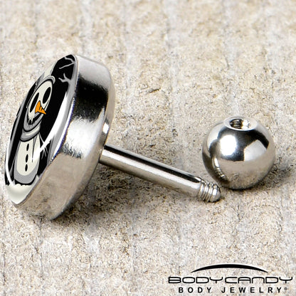 Christmas Holiday Spooky Snowman Tragus Cartilage Earring by Onyx O