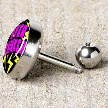 16G 1/4 Over Thinker Impact Tragus Cartilage Earring by Onyx O