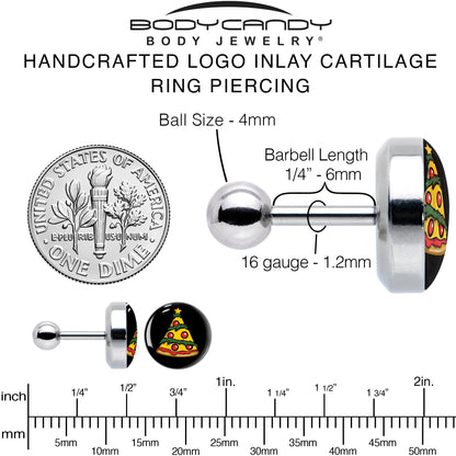 Christmas Holiday Pizza Tree Tragus Cartilage Earring by Onyx O