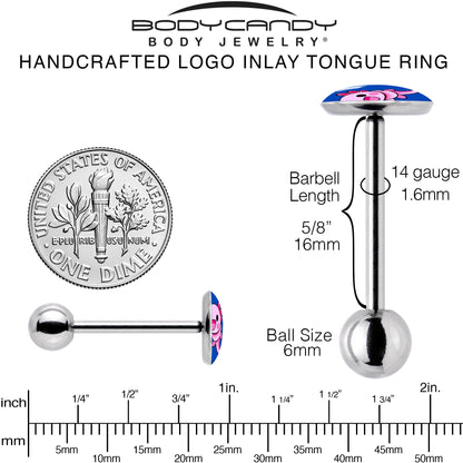 Adorable Axolotl Barbell Tongue Ring by Onyx O