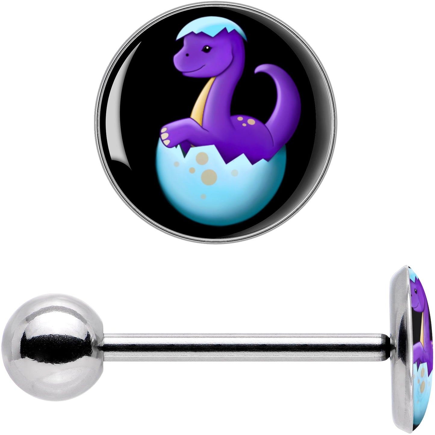 Baby Dinosaur Barbell Tongue Ring by Onyx O