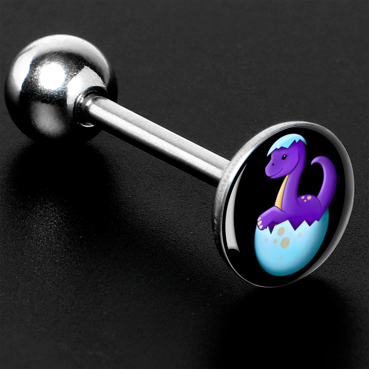 Baby Dinosaur Barbell Tongue Ring by Onyx O