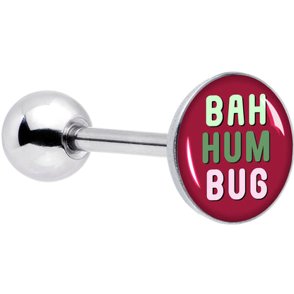 Bah Humbug Holiday Grouch Barbell Tongue Ring by Onyx O