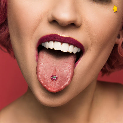 Bah Humbug Holiday Grouch Barbell Tongue Ring by Onyx O