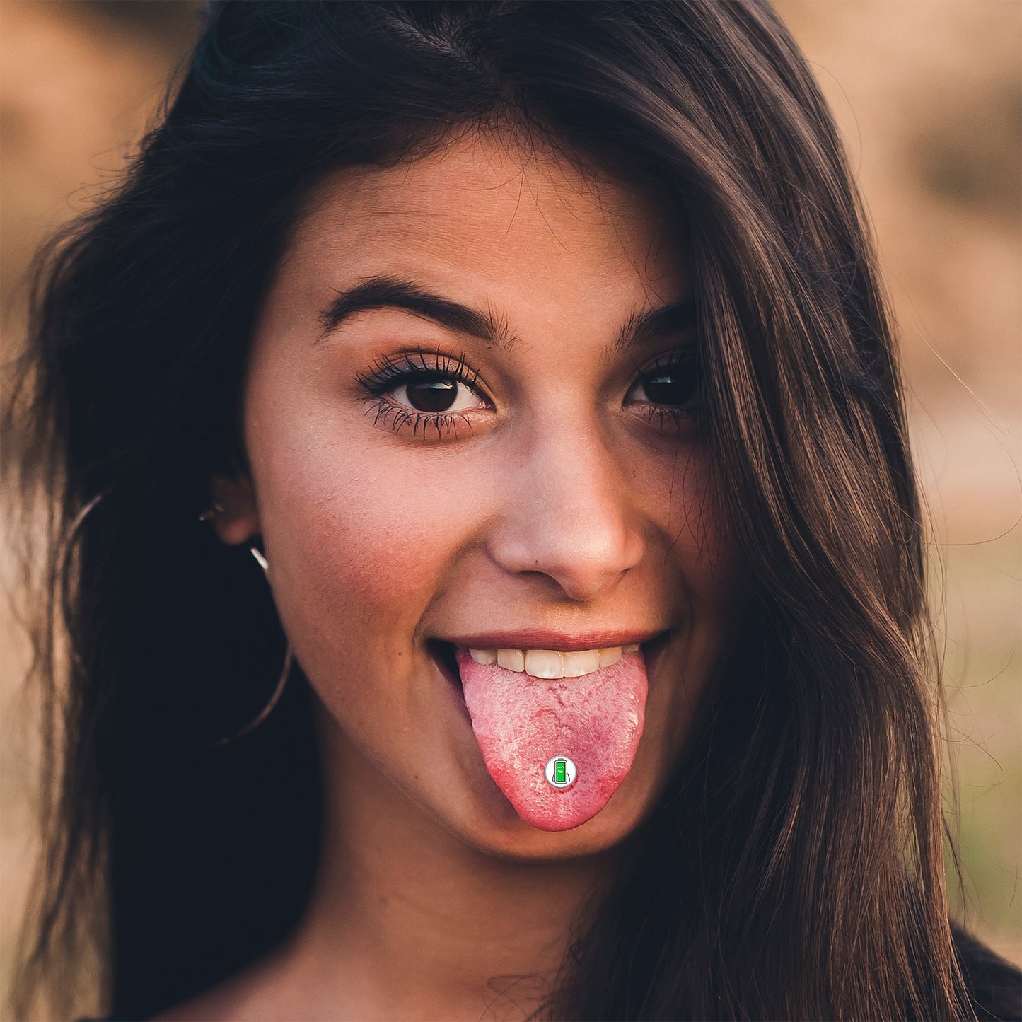 Battery Full Barbell Tongue Ring by Onyx O