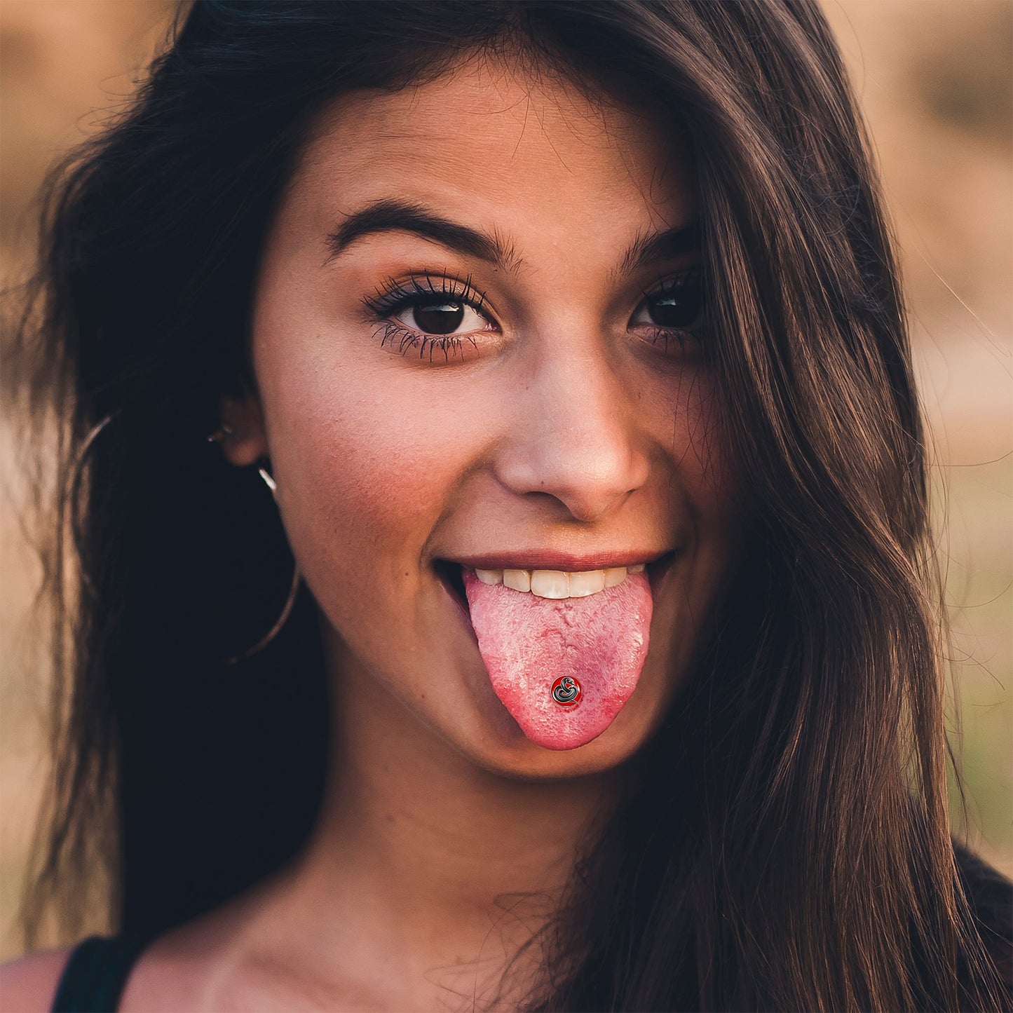 Black Snake Barbell Tongue Ring by Onyx O