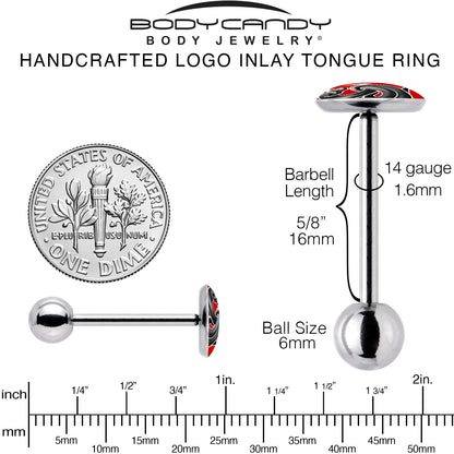 Black Snake Barbell Tongue Ring by Onyx O