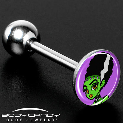 Bride of Frankenstein Barbell Tongue Ring by Onyx O