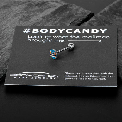 Retro Cassette Tape Barbell Tongue Ring by Onyx O