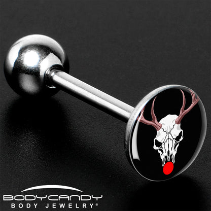 Holiday Dead Nosed Reindeer Barbell Tongue Ring by Onyx O