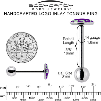 Word DELULU Barbell Tongue Ring by Onyx O