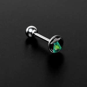 Alien UFO Dinosaur Abduction Barbell Tongue Ring by Onyx O