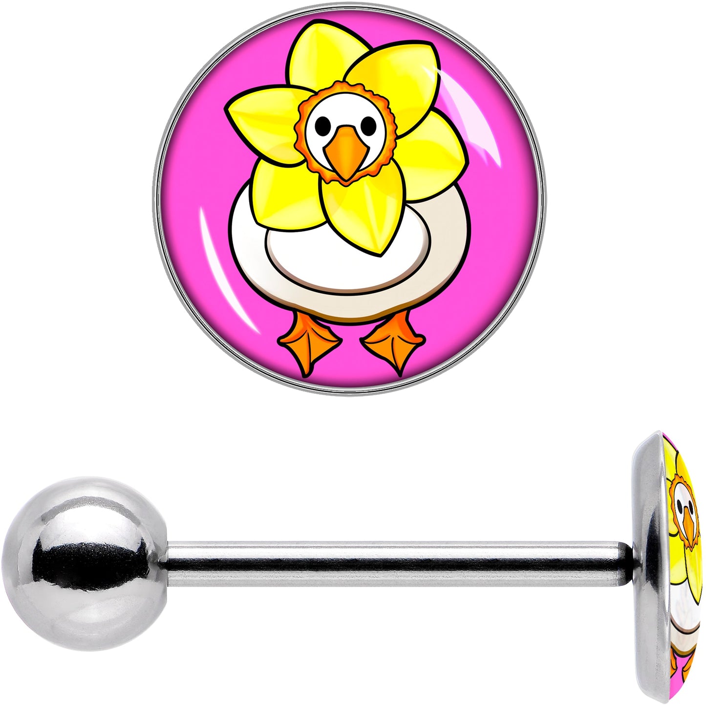 Daffodil Duck Barbell Tongue Ring by Onyx O