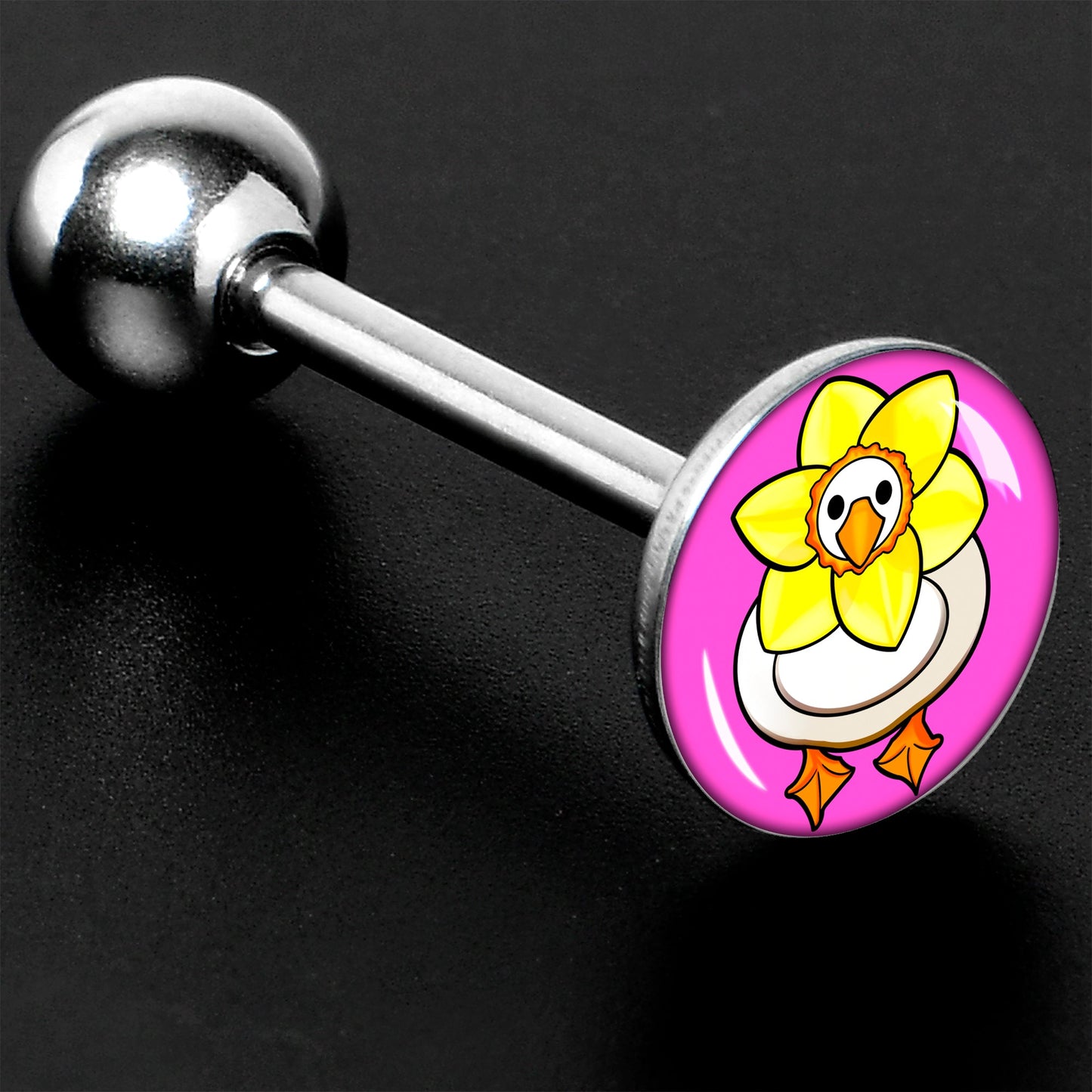 Daffodil Duck Barbell Tongue Ring by Onyx O