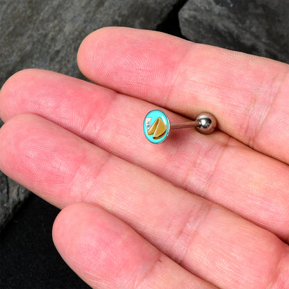 Fortune Cookie Barbell Tongue Ring by Onyx O