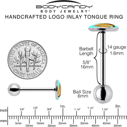 Fortune Cookie Barbell Tongue Ring by Onyx O