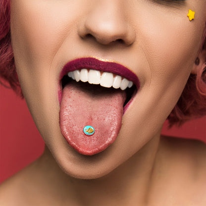 Fortune Cookie Barbell Tongue Ring by Onyx O