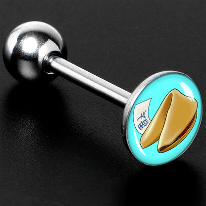 Fortune Cookie Barbell Tongue Ring by Onyx O
