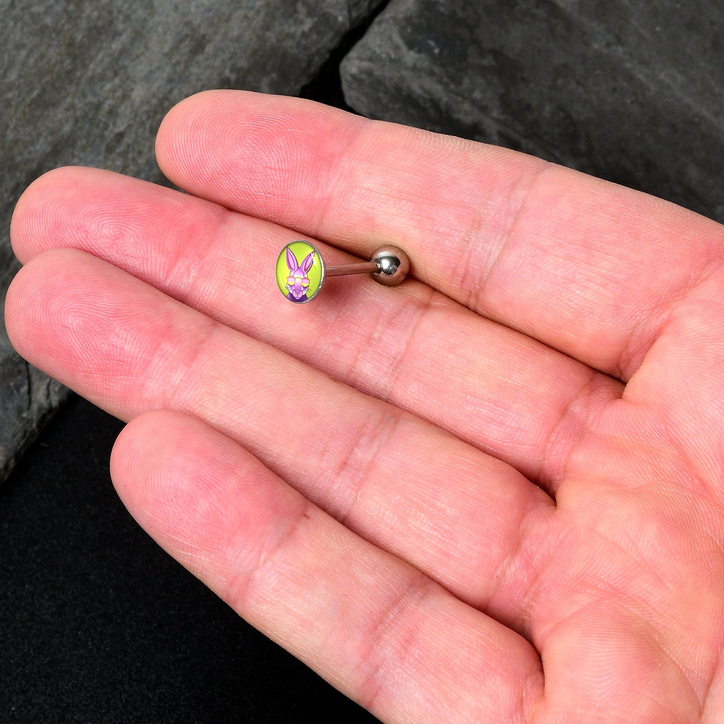 Cool Shades Bunny Barbell Tongue Ring by Onyx O