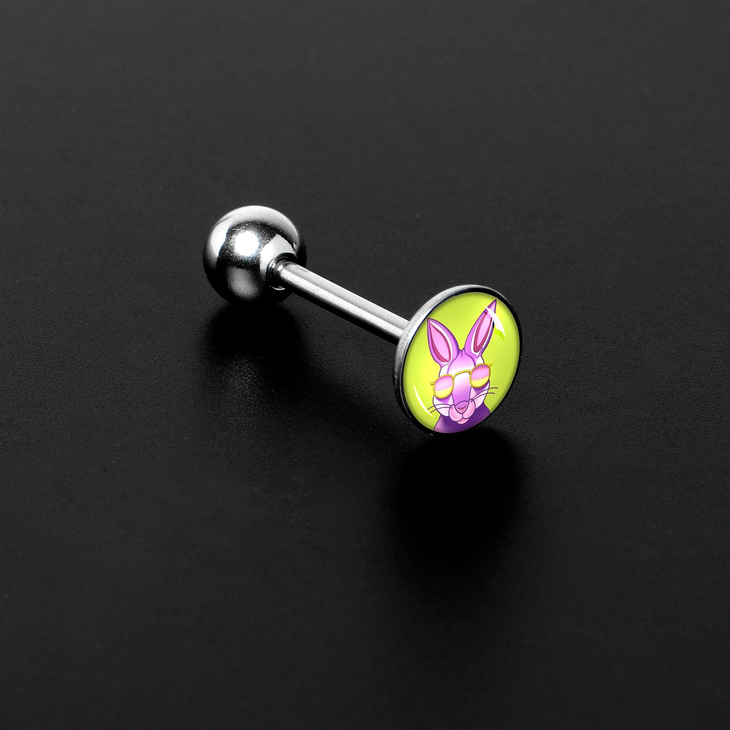 Cool Shades Bunny Barbell Tongue Ring by Onyx O