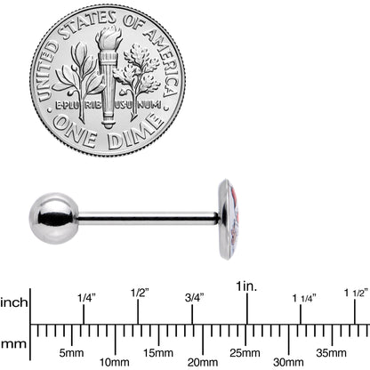 Christmas Peace Love Santa Barbell Tongue Ring by Onyx O