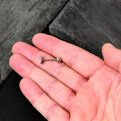 Christmas Peace Love Santa Barbell Tongue Ring by Onyx O