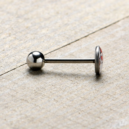 Christmas Peace Love Santa Barbell Tongue Ring by Onyx O