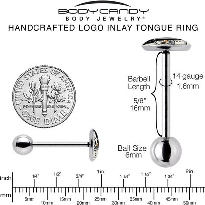 Christmas Holiday Spooky Snowman Barbell Tongue Ring by Onyx O