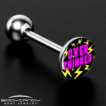Over Thinker Impact Barbell Tongue Ring by Onyx O