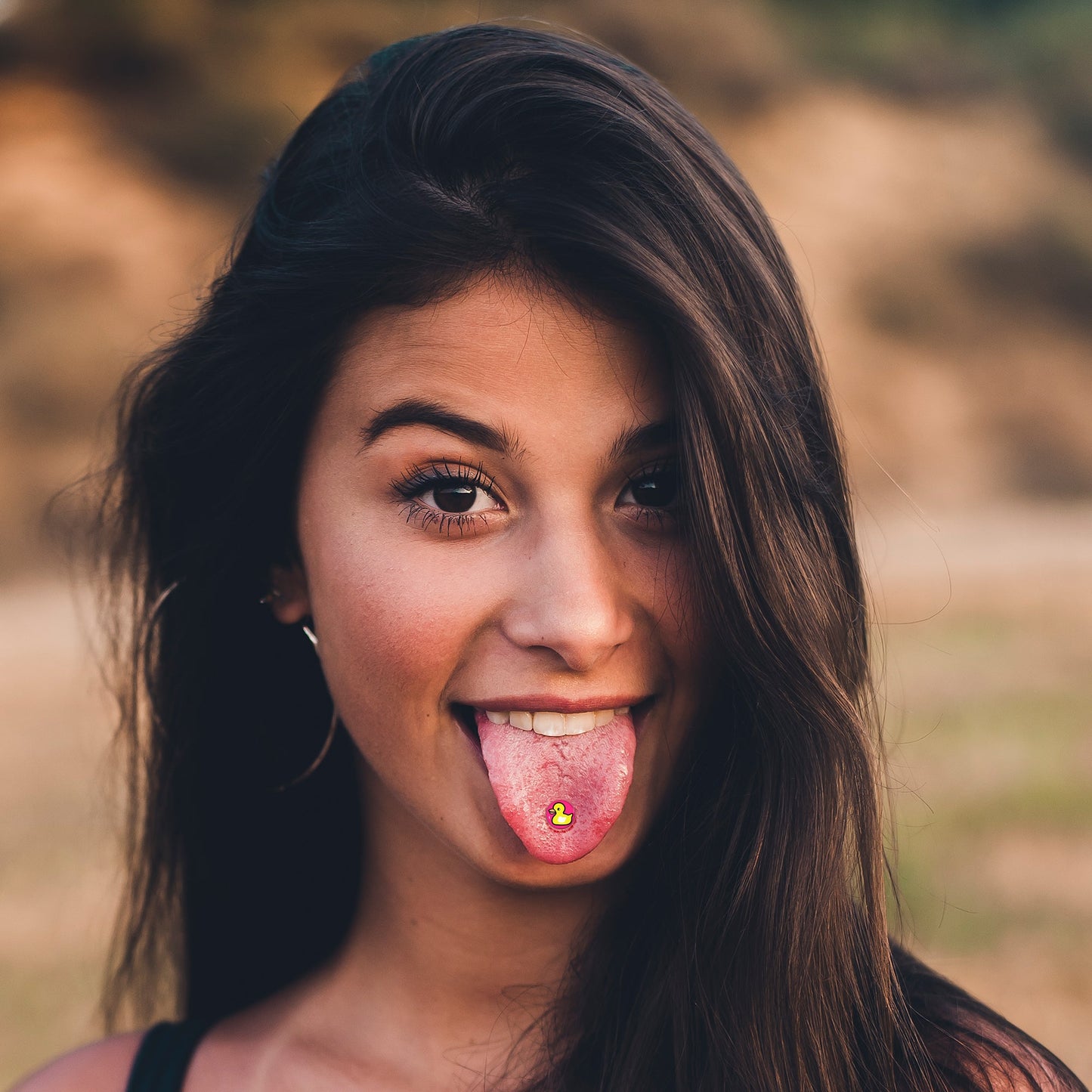 Yellow Ducky Barbell Tongue Ring by Onyx O