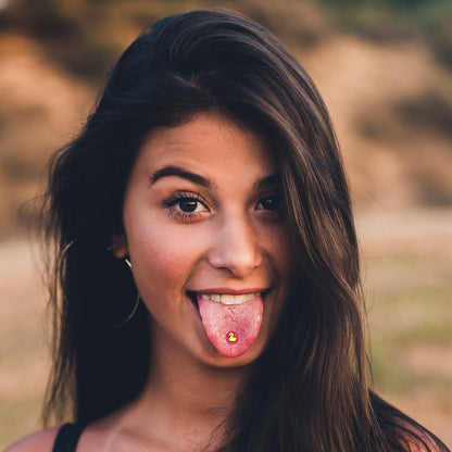 Yellow Ducky Barbell Tongue Ring by Onyx O