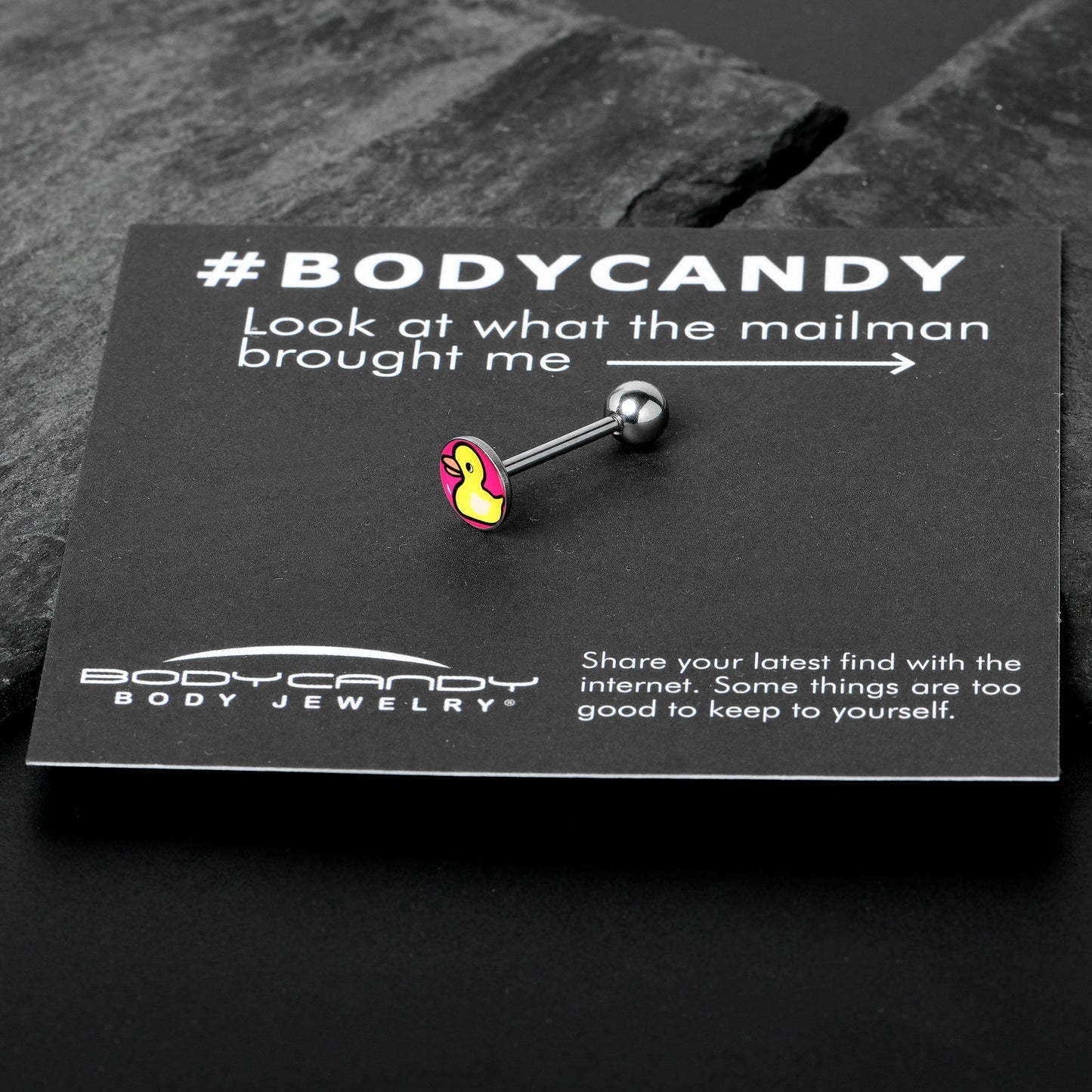 Yellow Ducky Barbell Tongue Ring by Onyx O