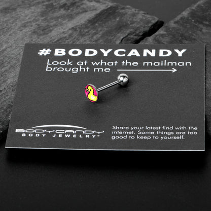 Yellow Ducky Barbell Tongue Ring by Onyx O