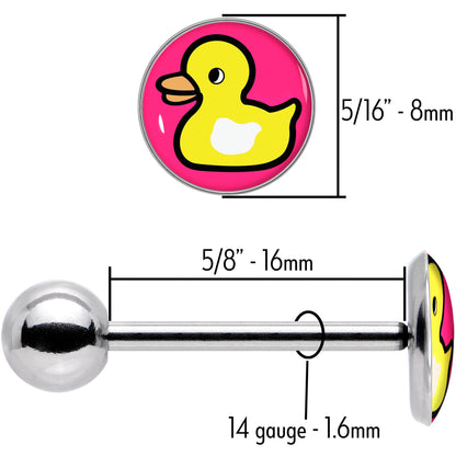 Yellow Ducky Barbell Tongue Ring by Onyx O