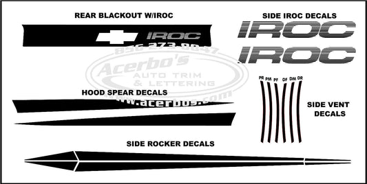 IROC Decal Kit for 2010-2021 Chevrolet Camaro