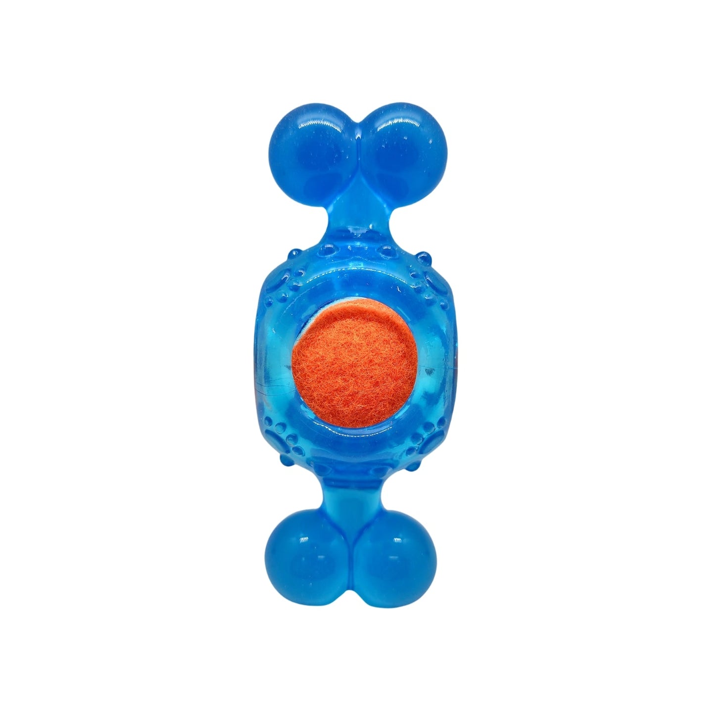 Blue Candy-Inspired Squeaky Tennis Ball Dog Chew Toy – TPR, Durable & Promotes Dental Health