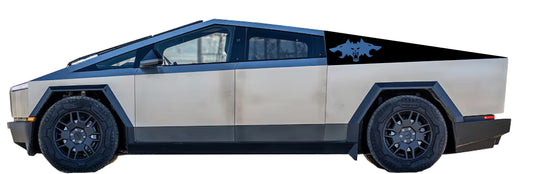 Cyberbeast Logo Bedside Panel Decals For The 2023-2026 Tesla Cybertruck (x2)