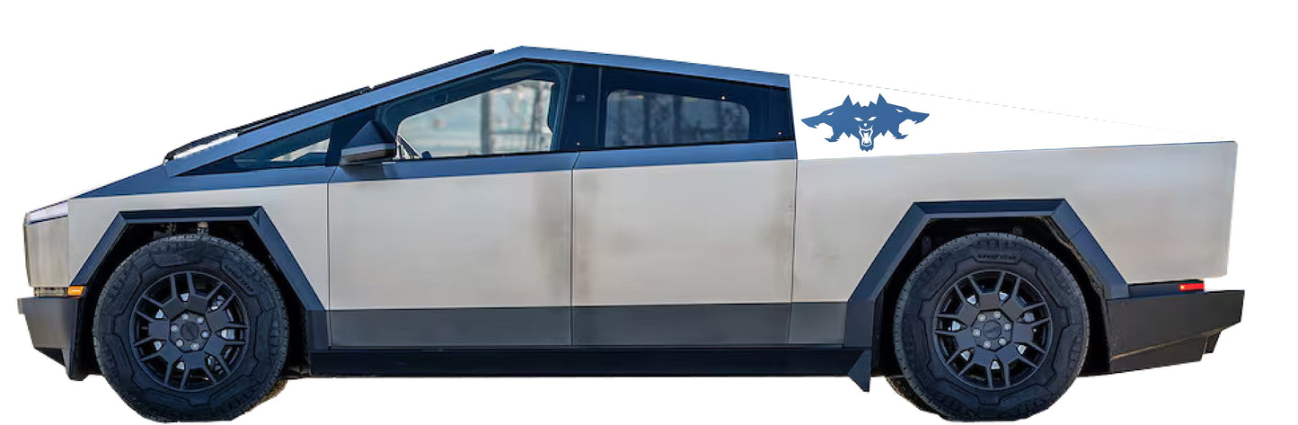 Cyberbeast Logo Bedside Panel Decals For The 2023-2026 Tesla Cybertruck (x2)
