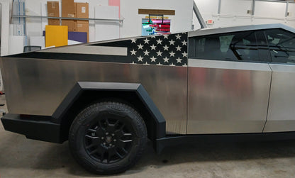 American Flag Bedside Panel Decals For The 2023-2026 Tesla Cybertruck (x2)
